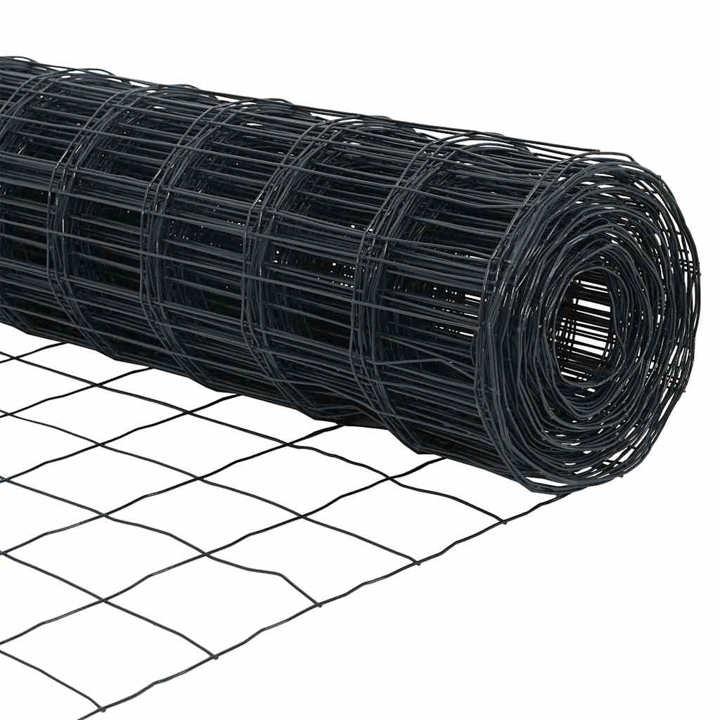 Euro gjerde Grå 1 x 25 m PVC-belagt jern