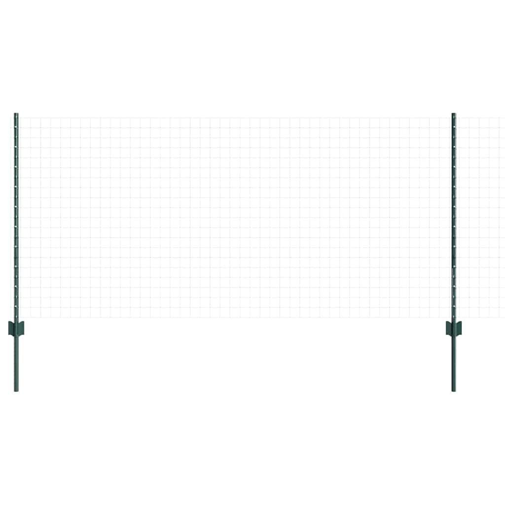 Innebygd gjerdepåle 44 stk. Grønn 140 cm Pulverlakkert stål
