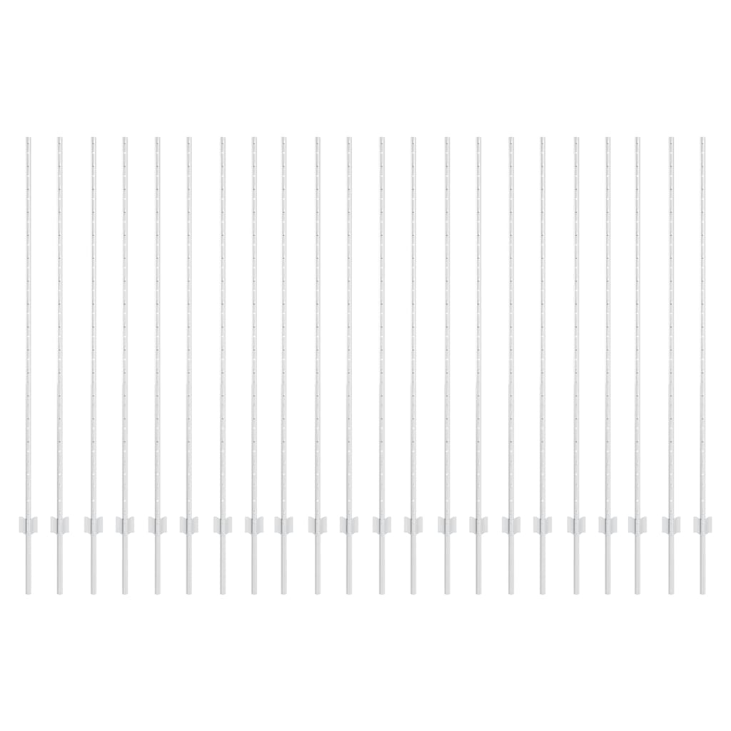 Gjerdepunkter 44 pcs sølv 200 cm Stål