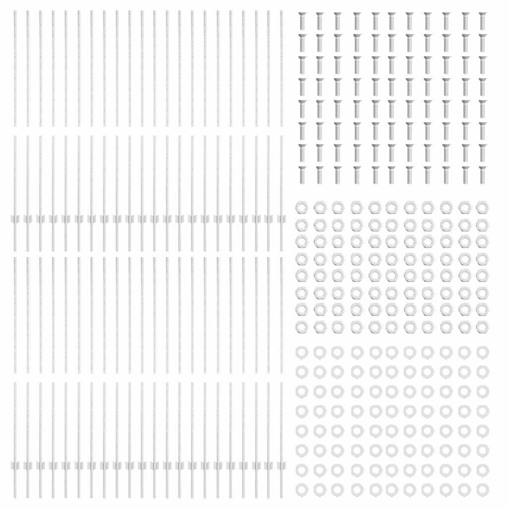 Gjerdepunkter 88 pcs sølv 200 cm Stål