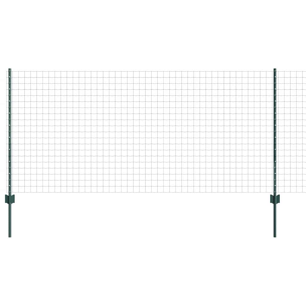 Euro gjerdet med stolpe 10 x 1 m PVC-belagt stål Grønn Mesh