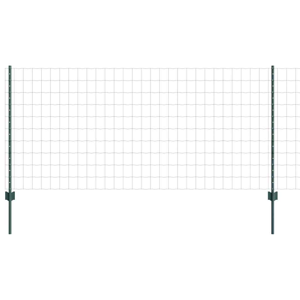 Euro gjerdet med stolpe 10 x 1 m PVC-belagt stål Grønn Mesh