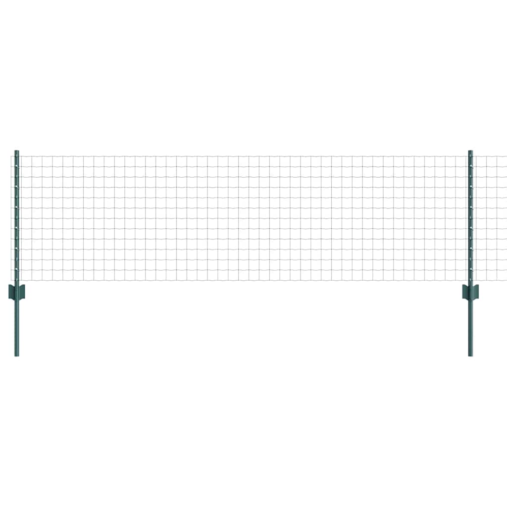 Euro gjerdet med stolpe 25 x 0,6 m PVC-belagt stål Grønn Mesh