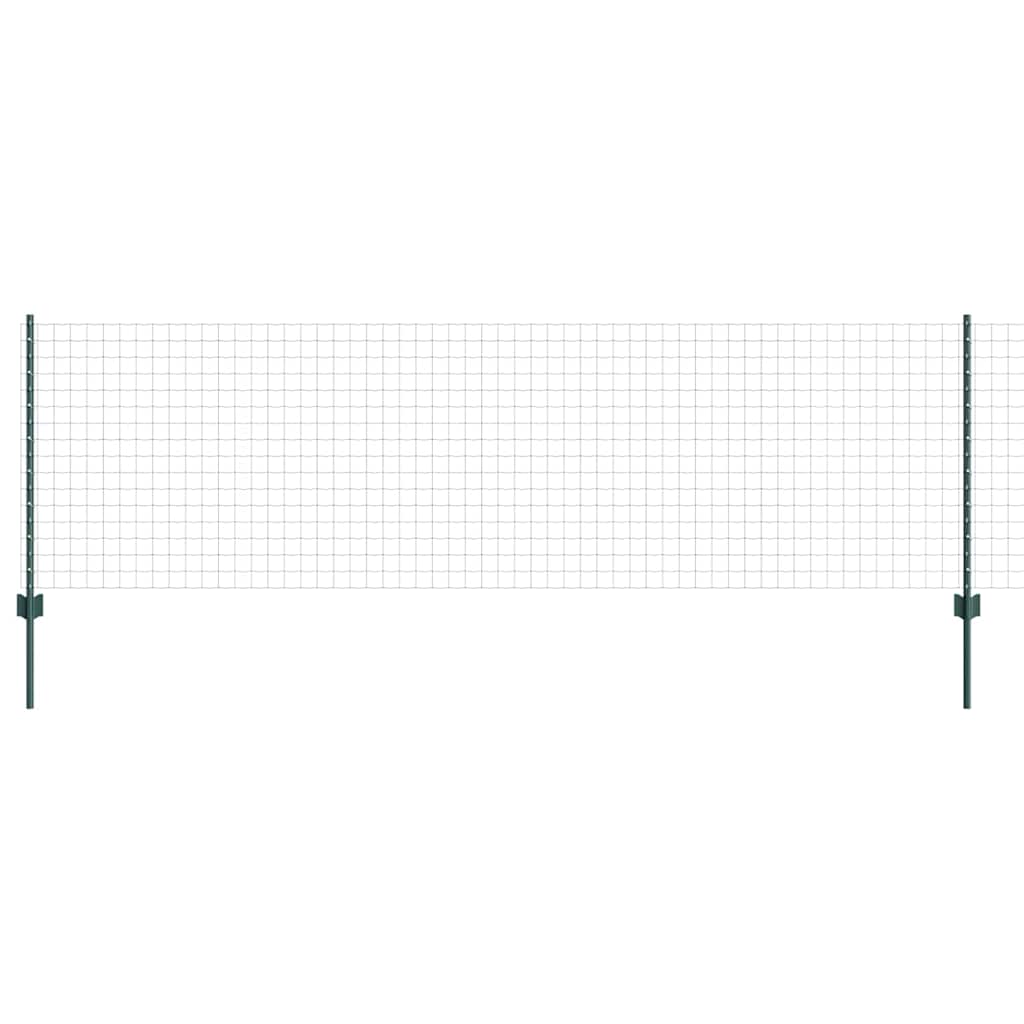 Euro gjerdet med stolpe 25 x 0,8 m PVC-belagt stål Grønn Mesh