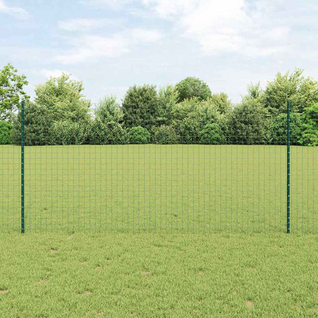 Euro gjerdet med stolpe 25 x 1,2 m PVC-belagt stål Grønn Mesh