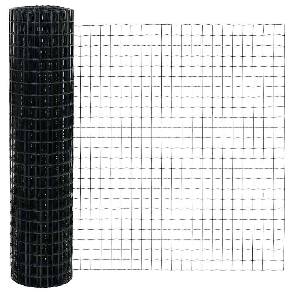 Euro gjerdet med stolpe 10 x 1,2 m PVC-belagt stål Grå Mesh