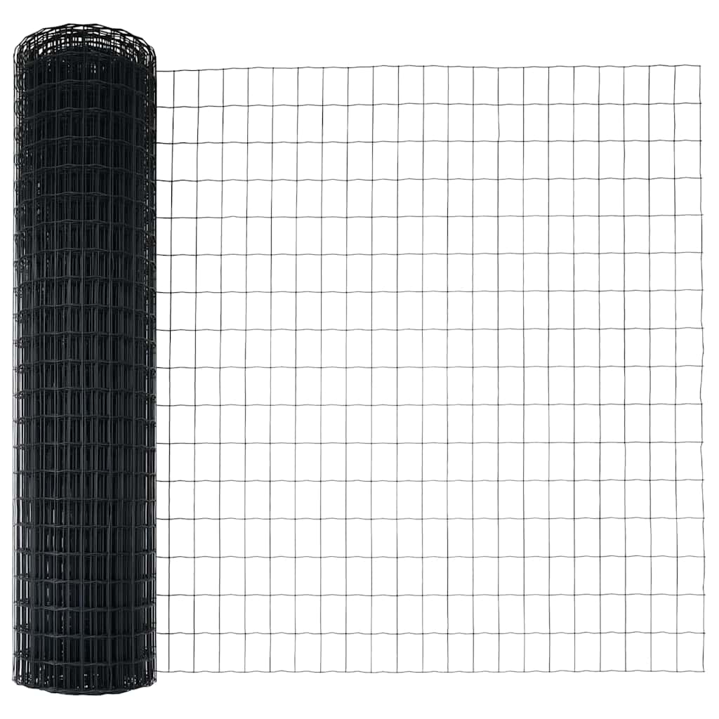 Euro gjerdet med stolpe 10 x 1,2 m PVC-belagt stål Grå Mesh