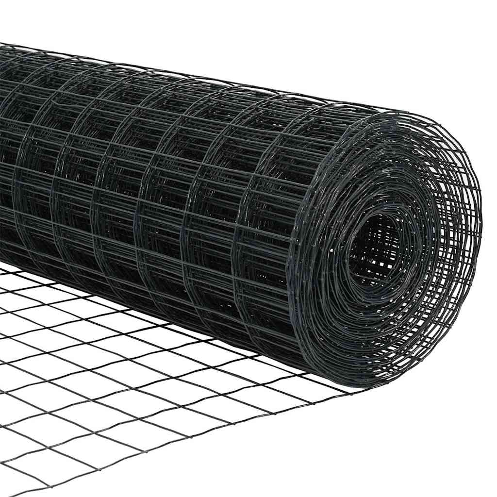 Euro gjerdet med stolpe 10 x 0,4 m PVC-belagt stål Grå Mesh
