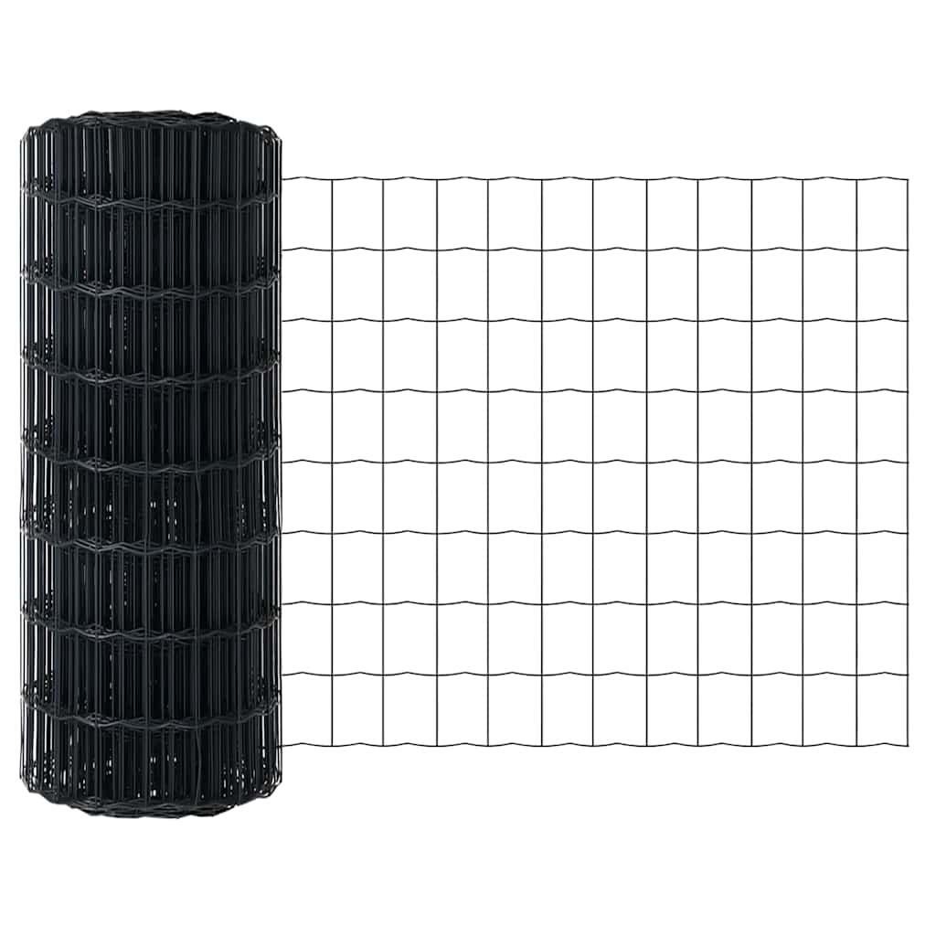 Euro gjerdet med stolpe 10 x 0,4 m PVC-belagt stål Grå Mesh