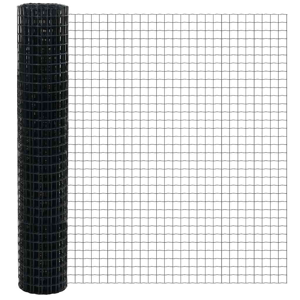 Euro gjerdet med stolpe 10 x 1,6 m PVC-belagt stål Grå Mesh