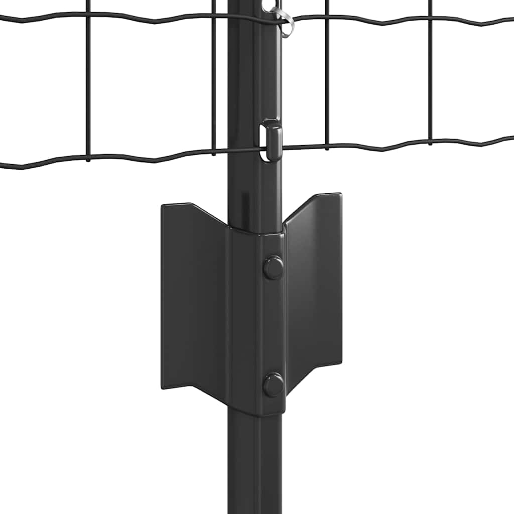 Euro gjerdet med stolpe 25 x 0,6 m PVC-belagt stål Grå Mesh