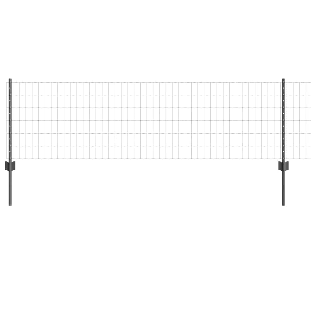 Euro gjerdet med stolpe 50 x 0,6 m PVC-belagt stål Grå Mesh