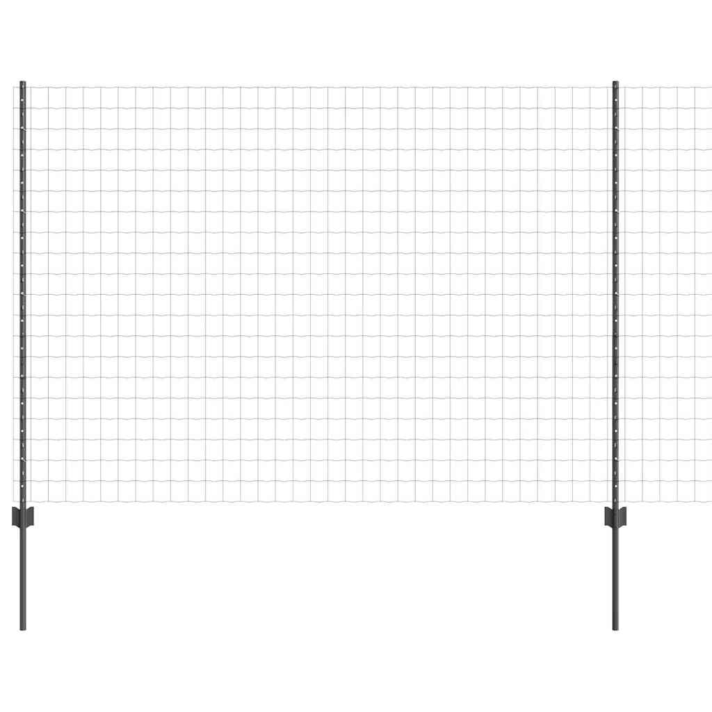 Euro gjerdet med stolpe 10 x 1,6 m PVC-belagt stål Grå Mesh