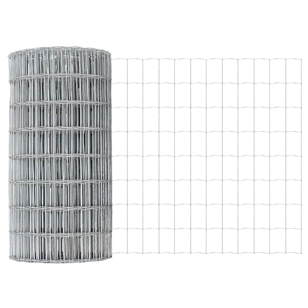 Gjerde med innlegg. sølv 0.8 x 10 m Stål