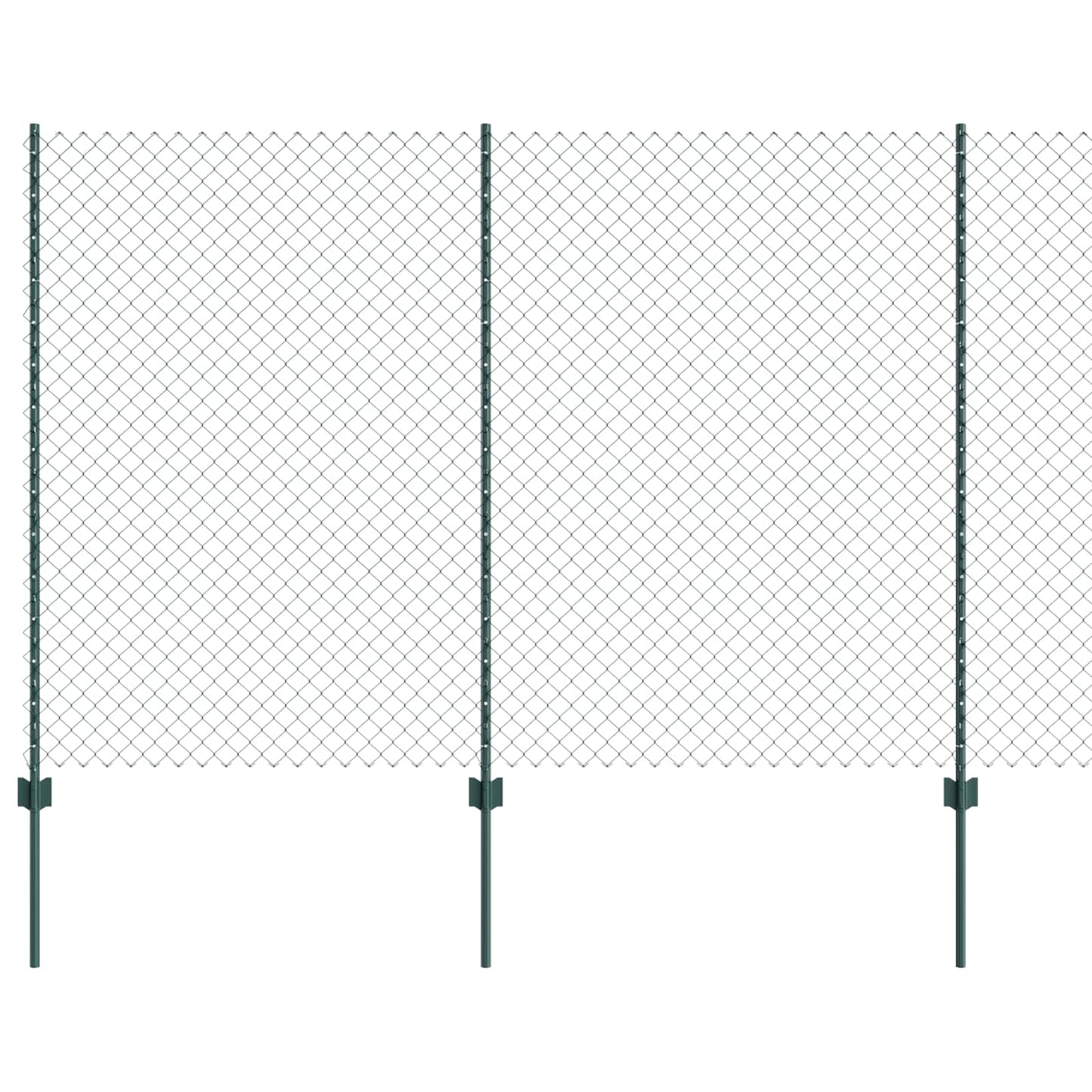 Kjettinggjerde med stolpe 10 x 1,6 m PVC-belagt stål Grønn Mesh
