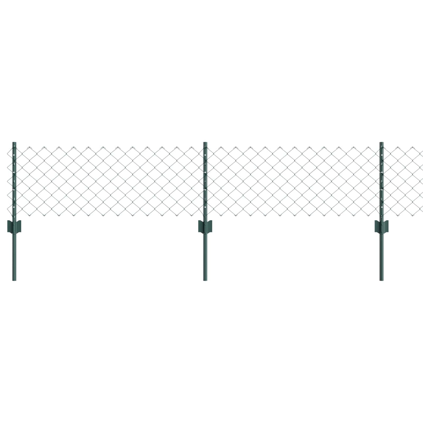 Kjettinggjerde med stolpe 10 x 0,4 m PVC-belagt stål Grønn Mesh