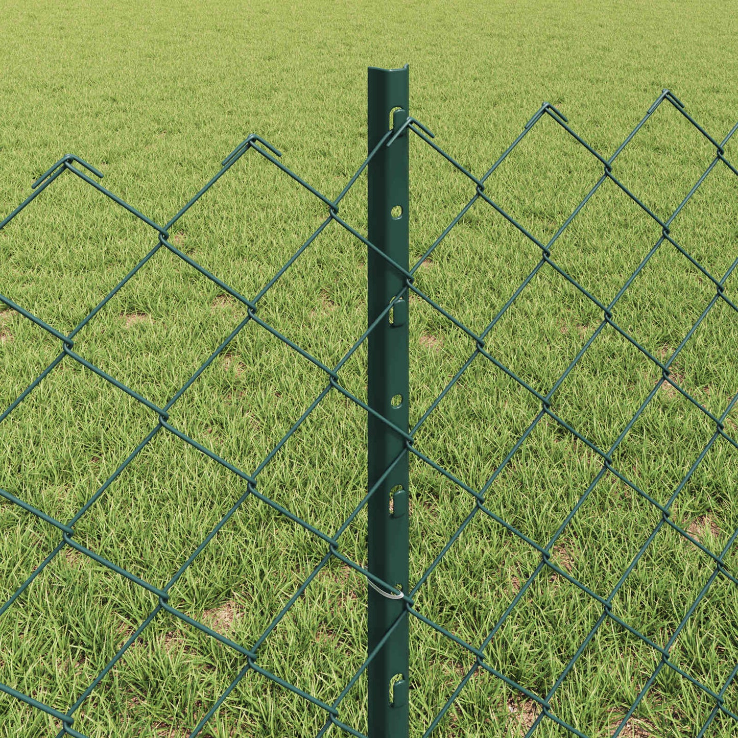 Kjettinggjerde med stolpe 10 x 0,6 m PVC-belagt stål Grønn Mesh