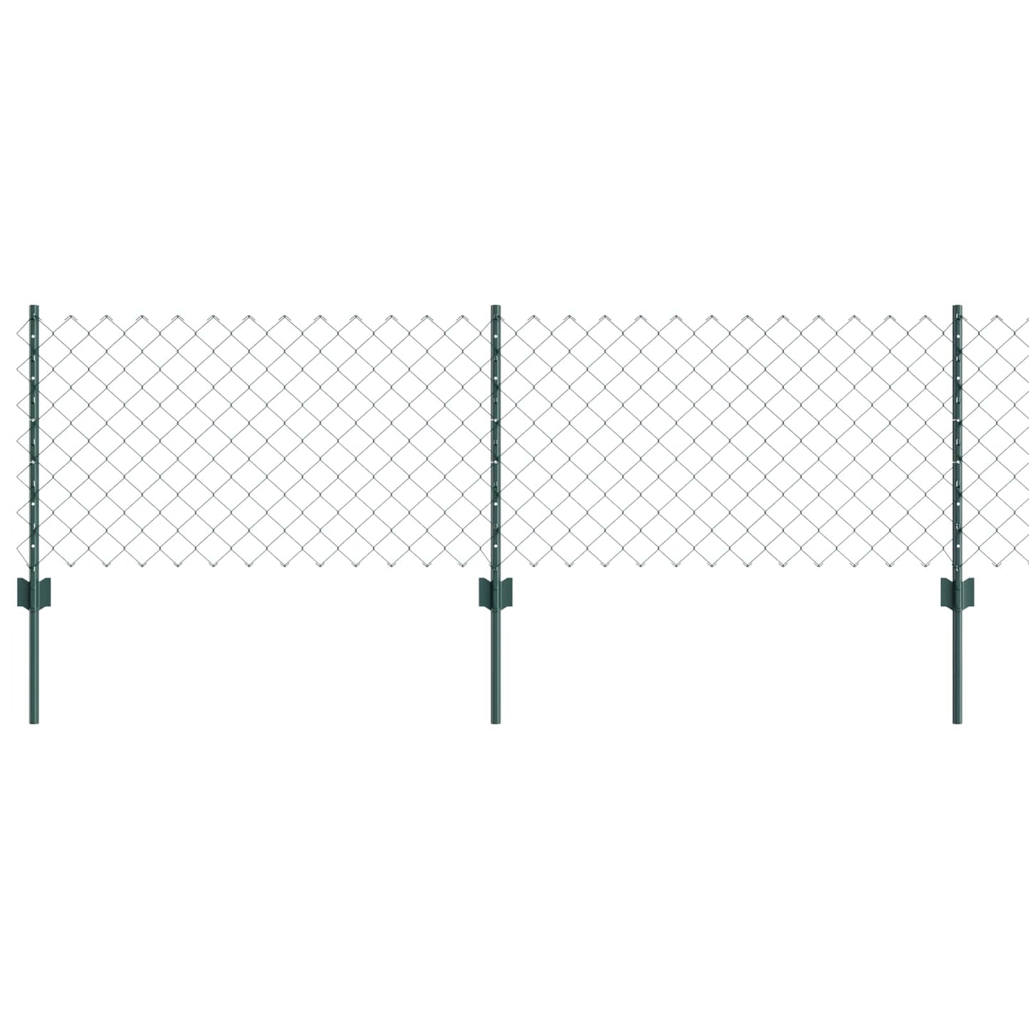 Kjettinggjerde med stolpe 10 x 0,6 m PVC-belagt stål Grønn Mesh