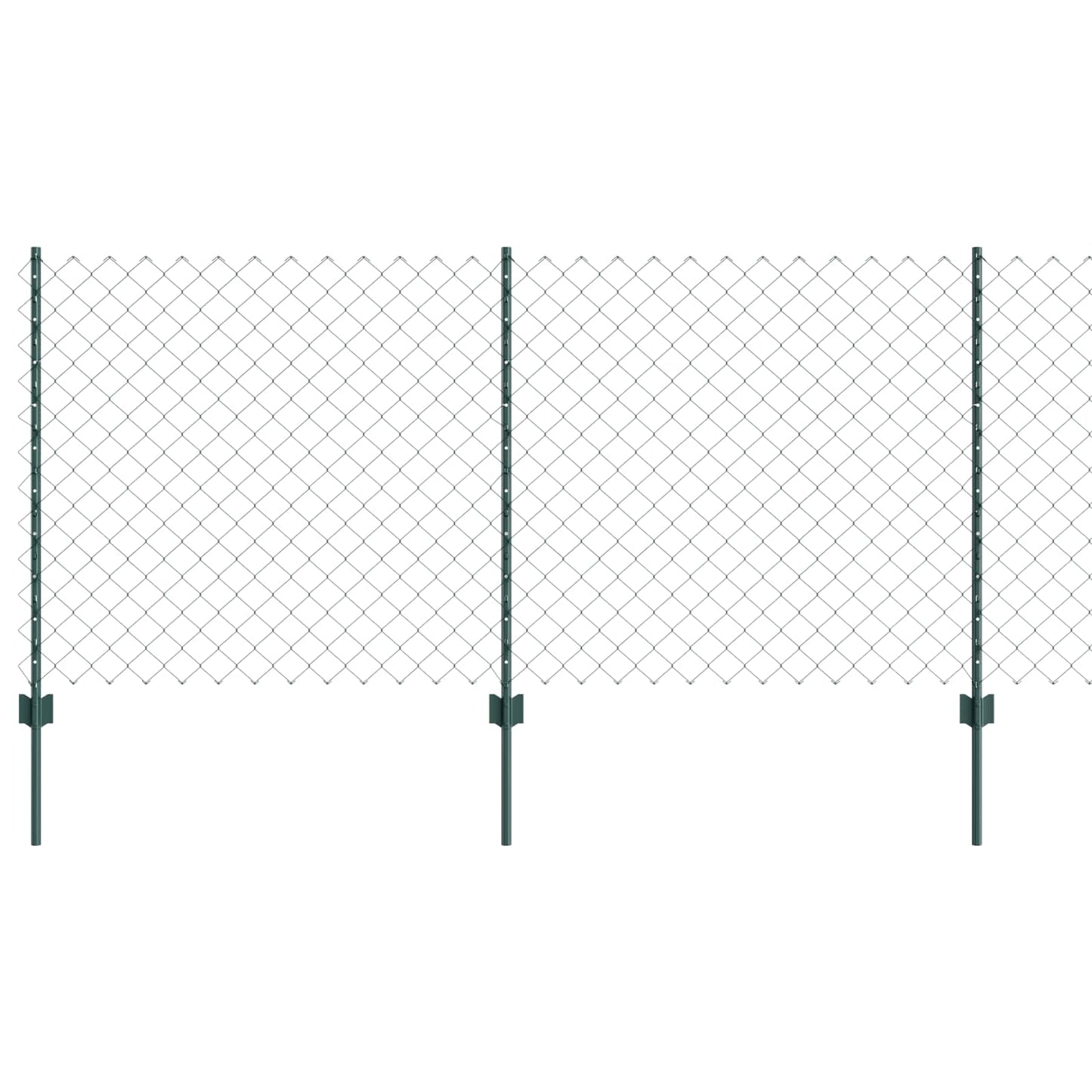 Kjettinggjerde med stolpe 10 x 1 m PVC-belagt stål Grønn Mesh