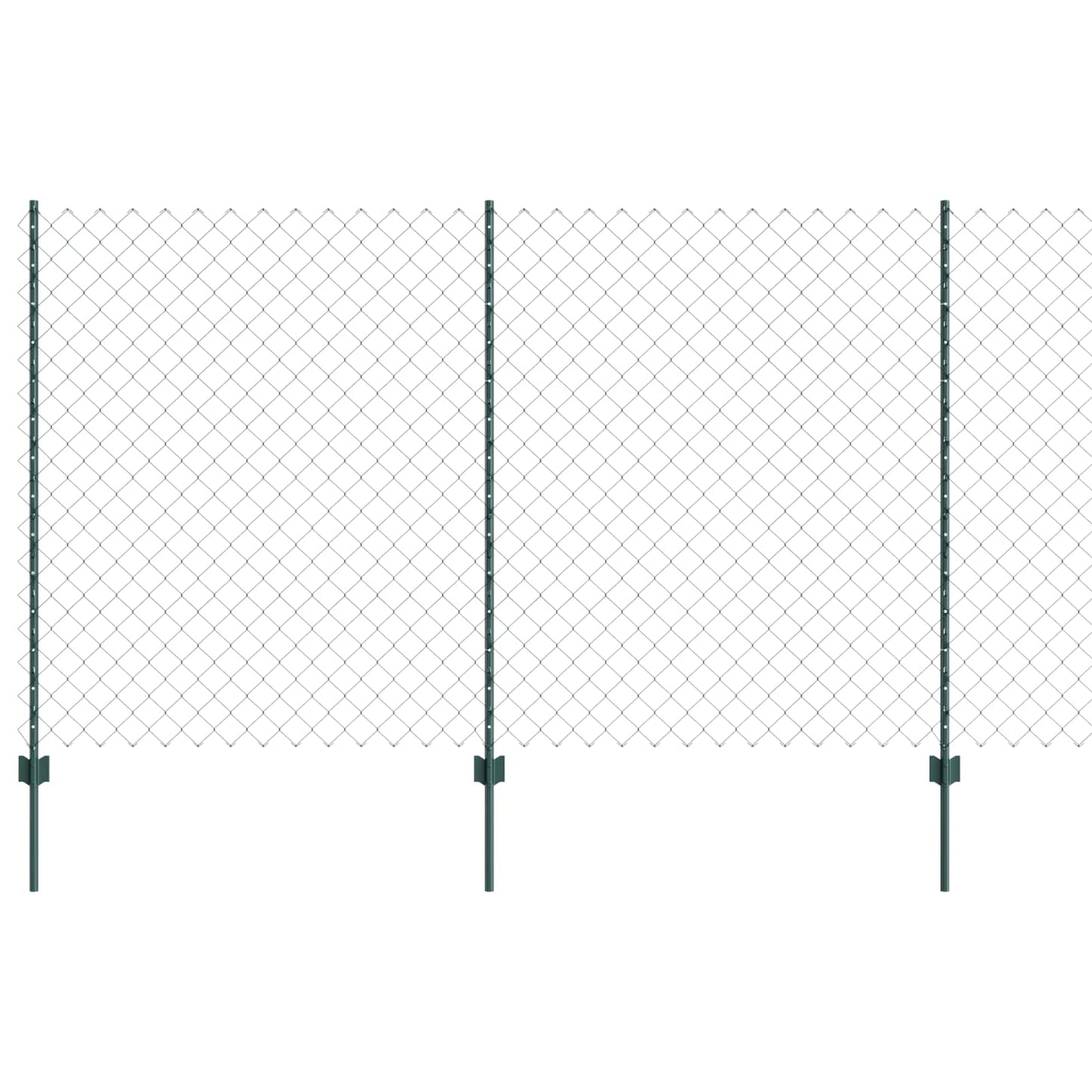 Kjettinggjerde med stolpe 10 x 1,4 m PVC-belagt stål Grønn Mesh