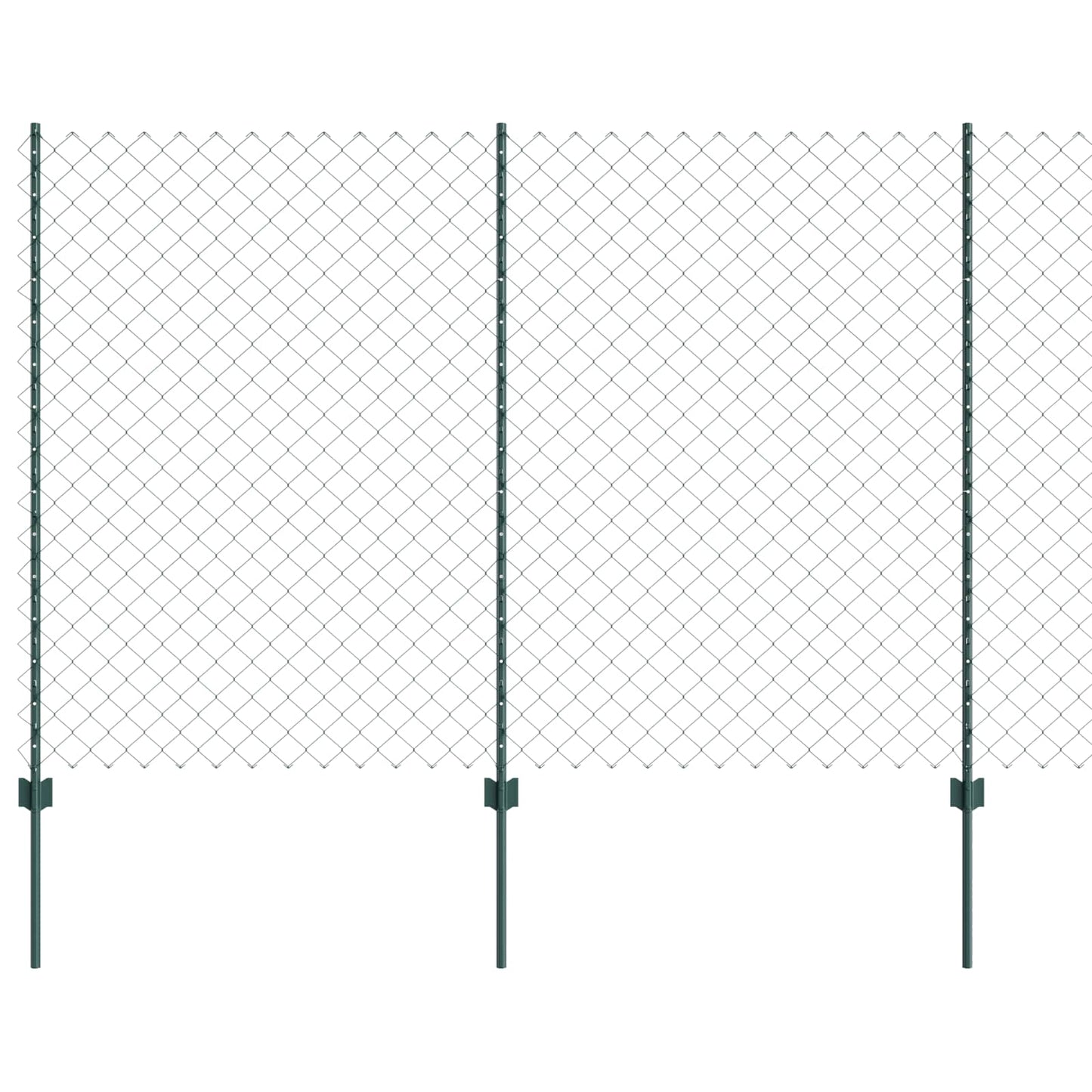 Kjettinggjerde med stolpe 10 x 1,6 m PVC-belagt stål Grønn Mesh