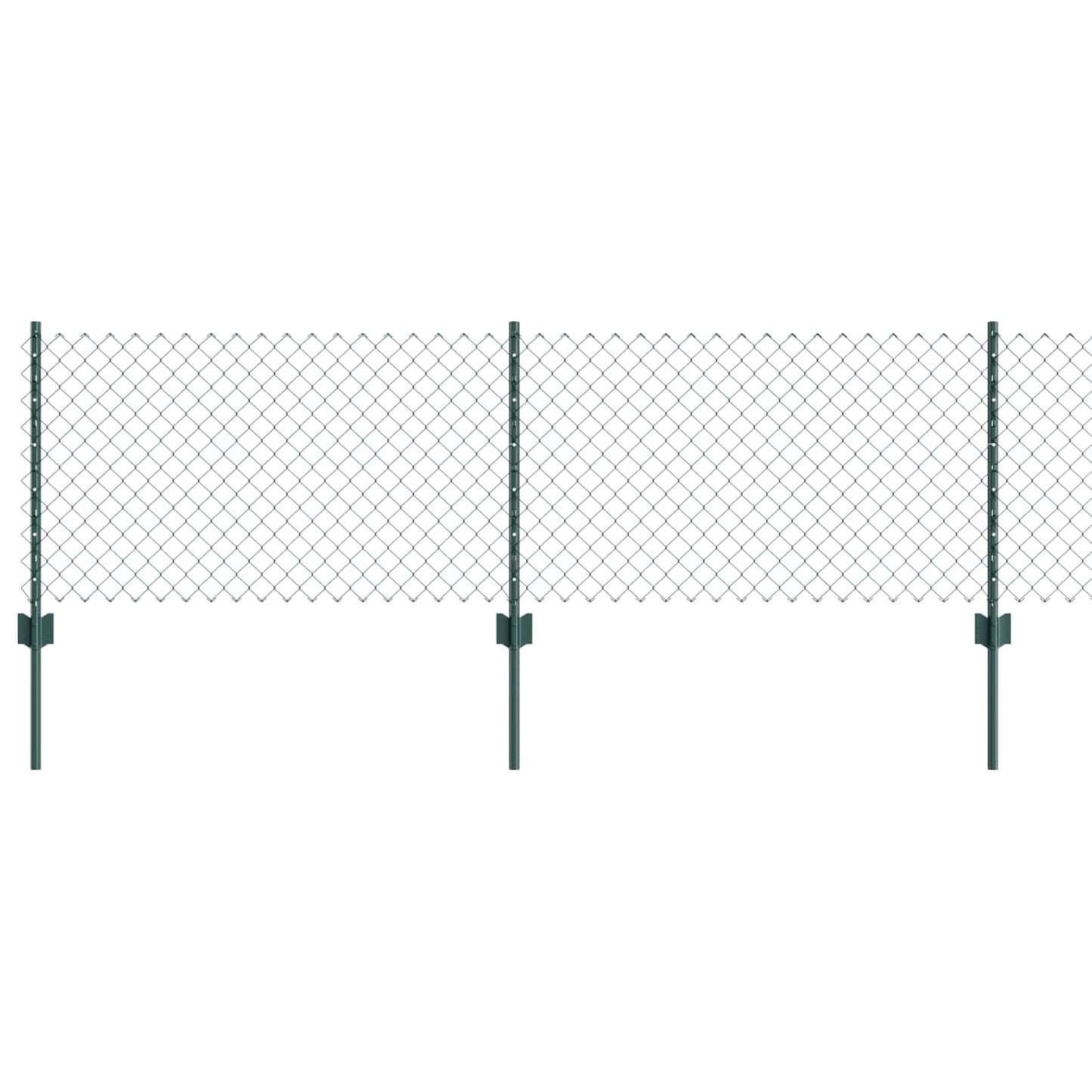 Kjettinggjerde med stolpe 25 x 0,6 m PVC-belagt stål Grønn Mesh