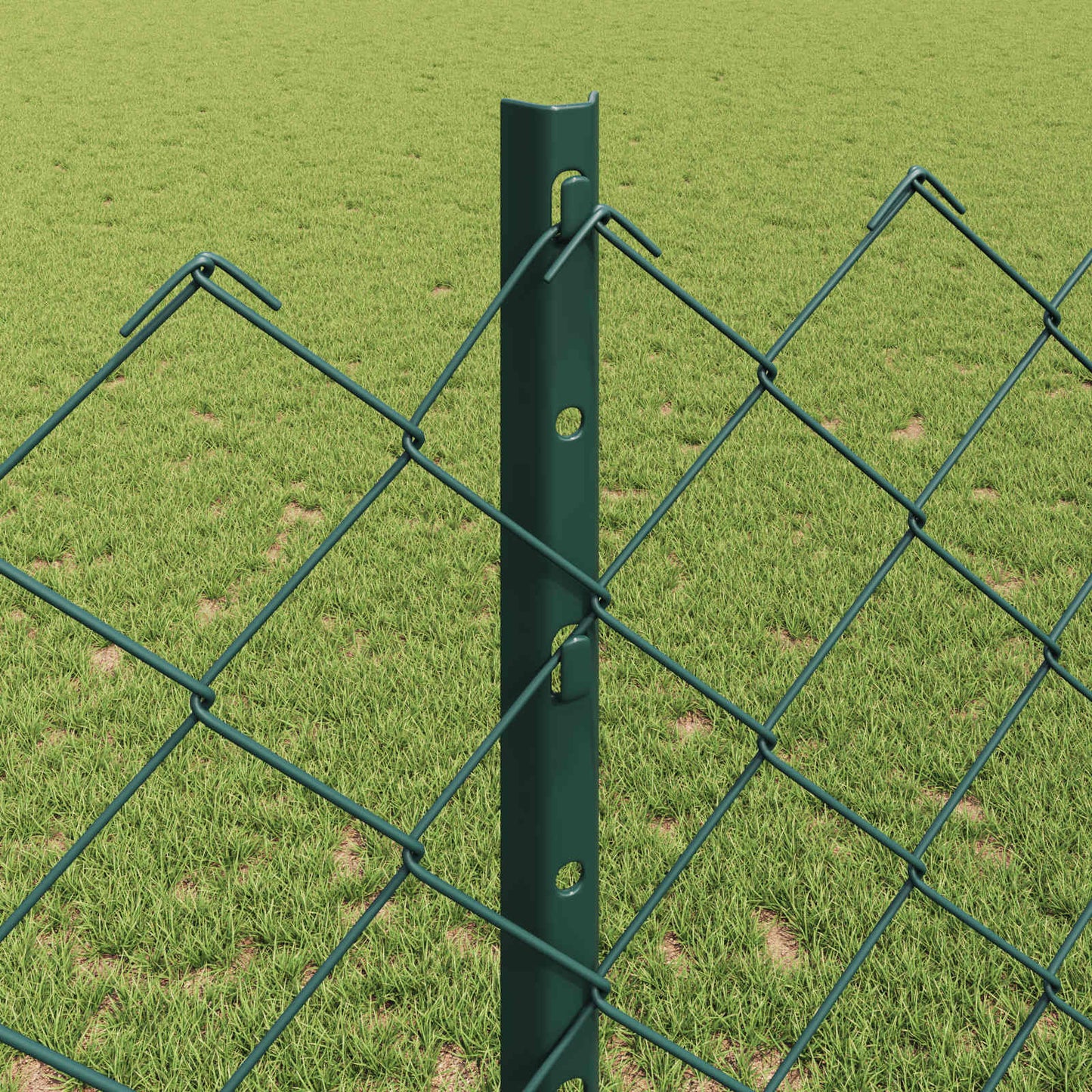 Kjettinggjerde med stolpe 25 x 1,2 m PVC-belagt stål Grønn Mesh