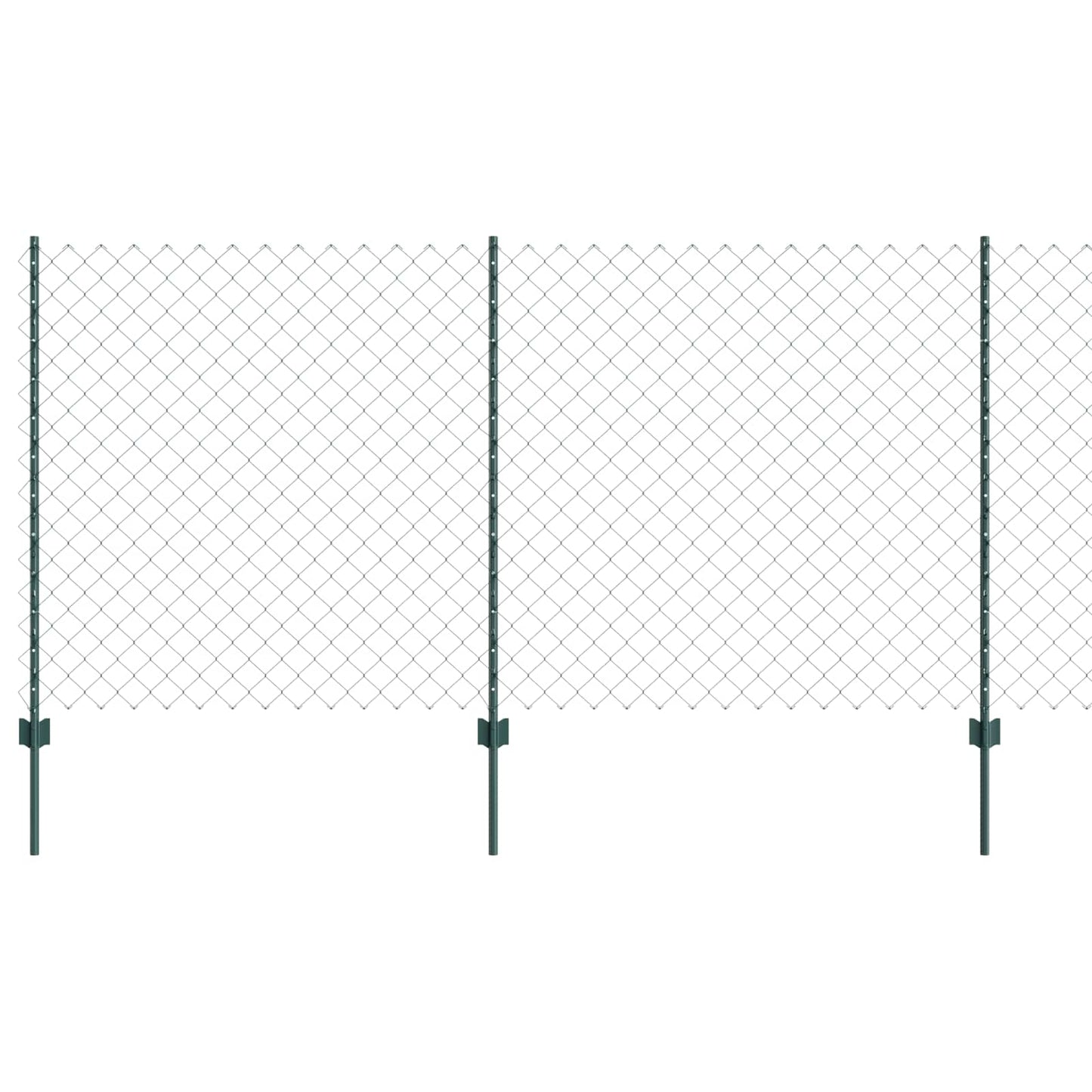 Kjettinggjerde med stolpe 25 x 1,2 m PVC-belagt stål Grønn Mesh