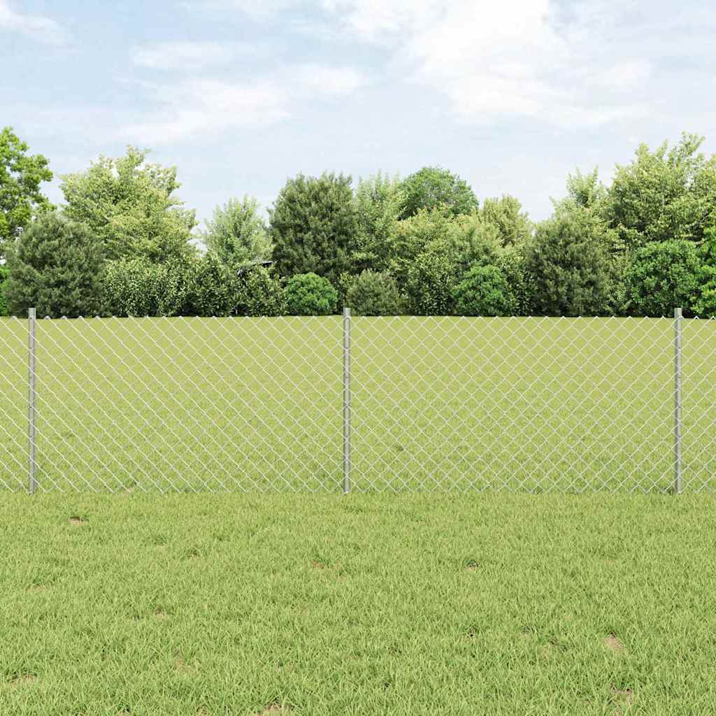 Gjerde med innlegg. sølv 0.6 x 25 m Stål