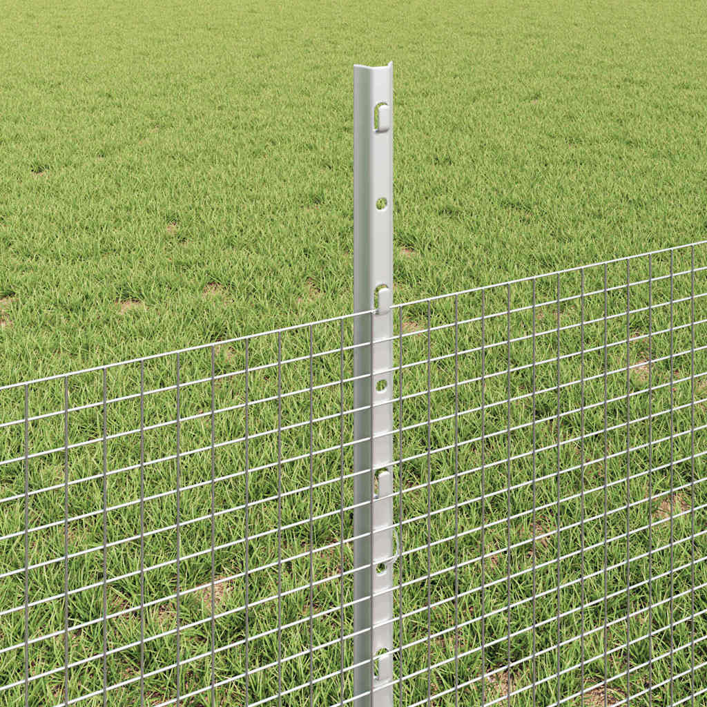 Sveiset trådgjerde med stolper 100 x 0,5 m Galvanisert stål