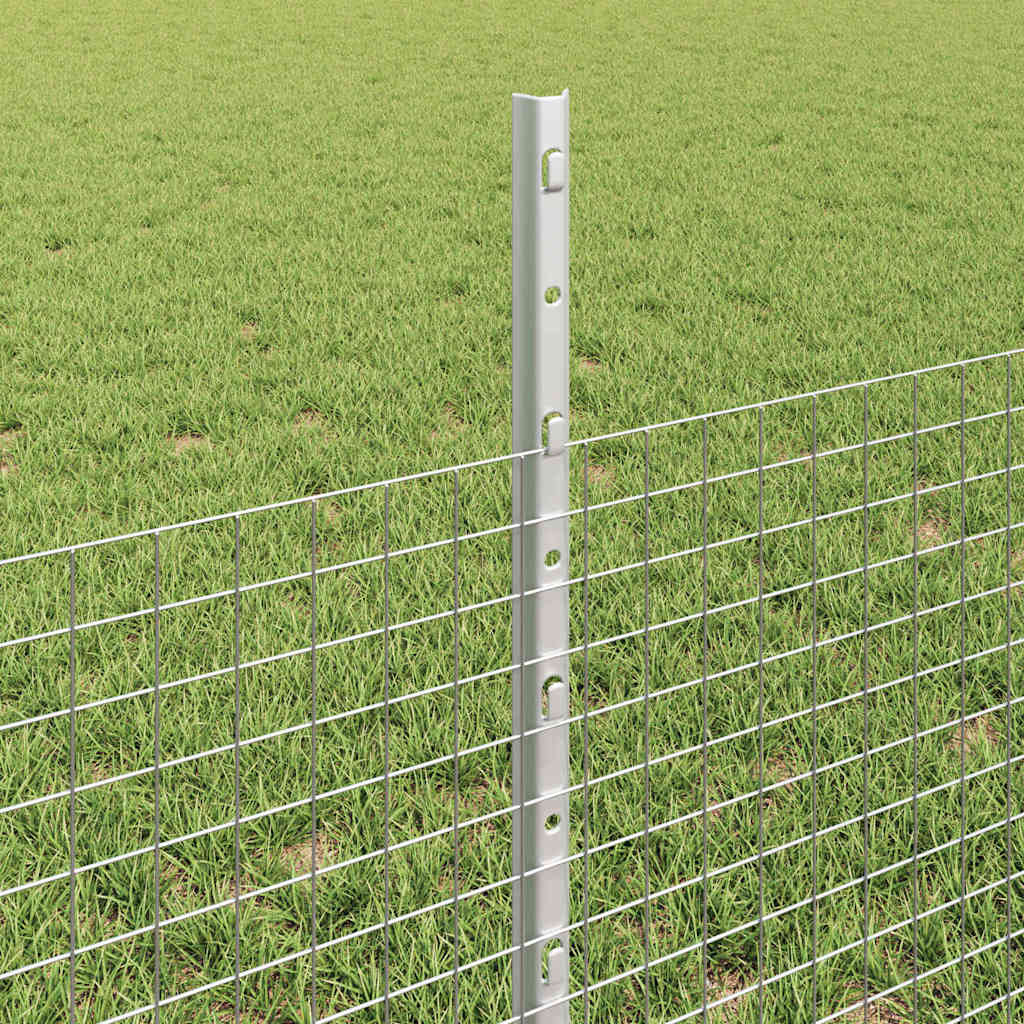 Sveiset trådgjerde med stolper 100 x 0,5 m Galvanisert stål