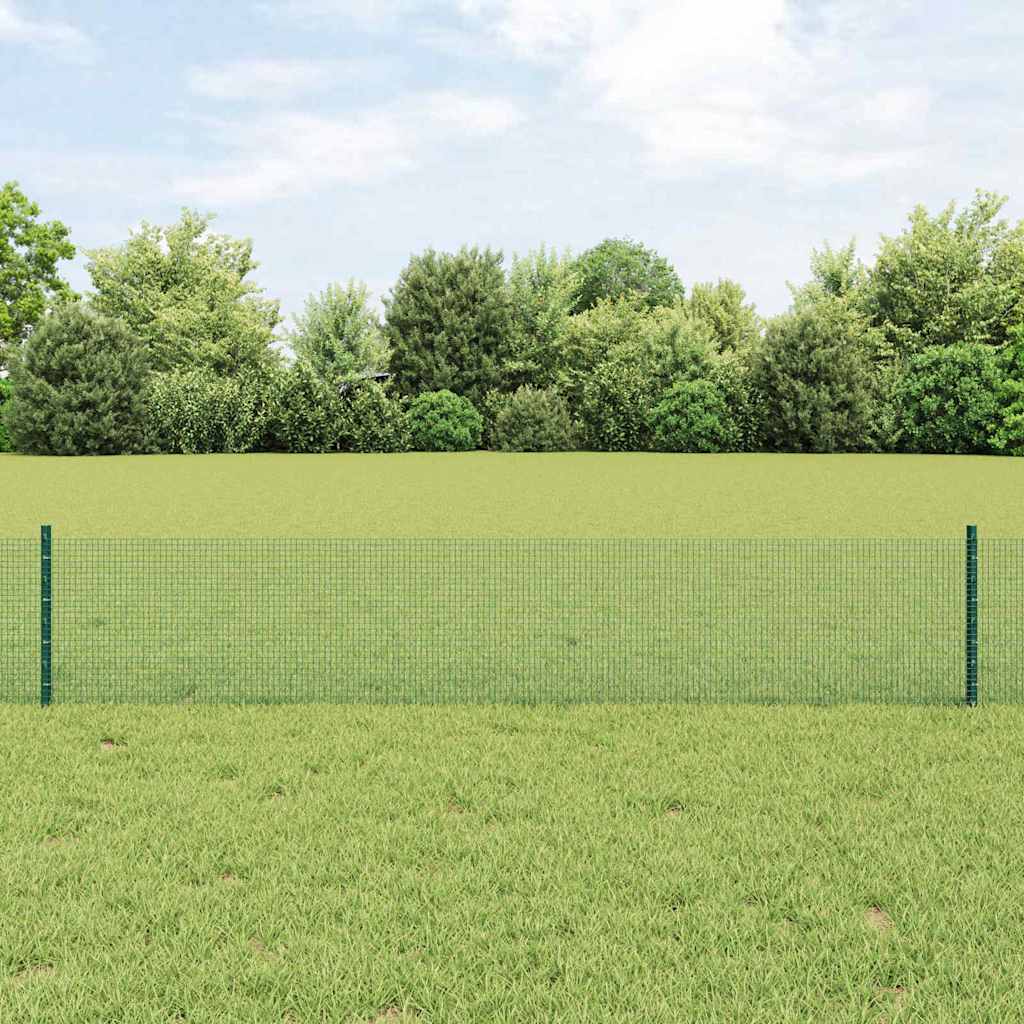 Sveiset trådgjerde med stolper 10 x 0,4 m PVC-belagt stål Grønn