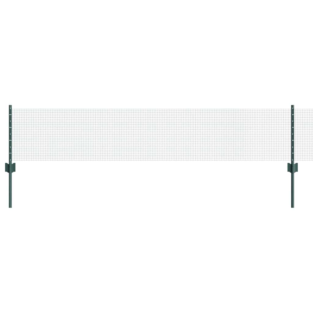 Sveiset trådgjerde med stolper 10 x 0,4 m PVC-belagt stål Grønn