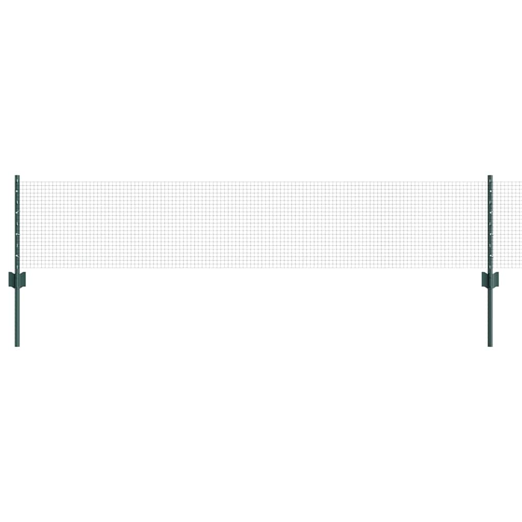 Sveiset trådgjerde med stolper 10 x 0,4 m PVC-belagt stål Grønn
