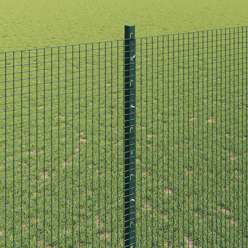 Sveiset trådgjerde med stolper 10 x 1,4 m PVC-belagt stål Grønn