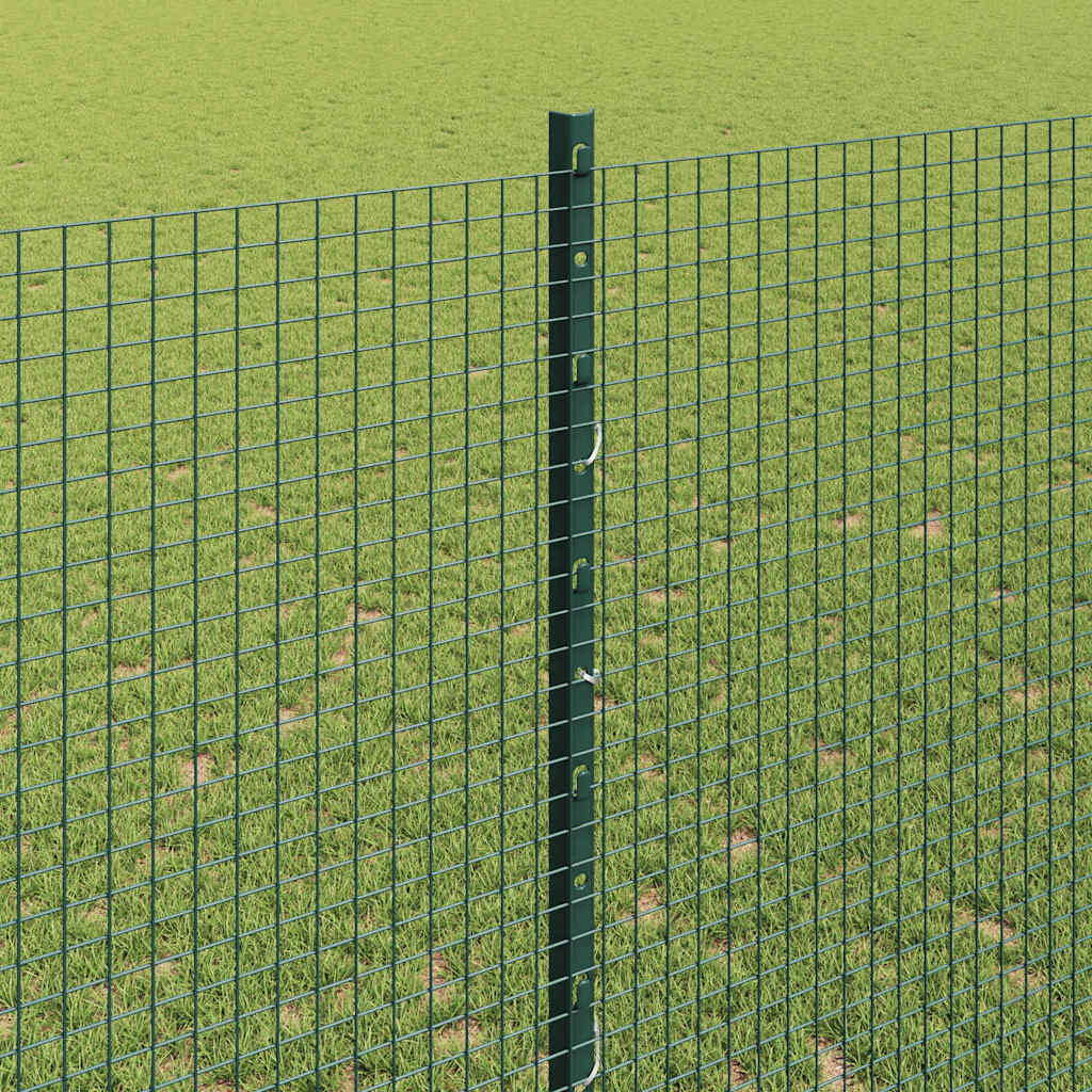 Sveiset trådgjerde med stolper 10 x 1,4 m PVC-belagt stål Grønn