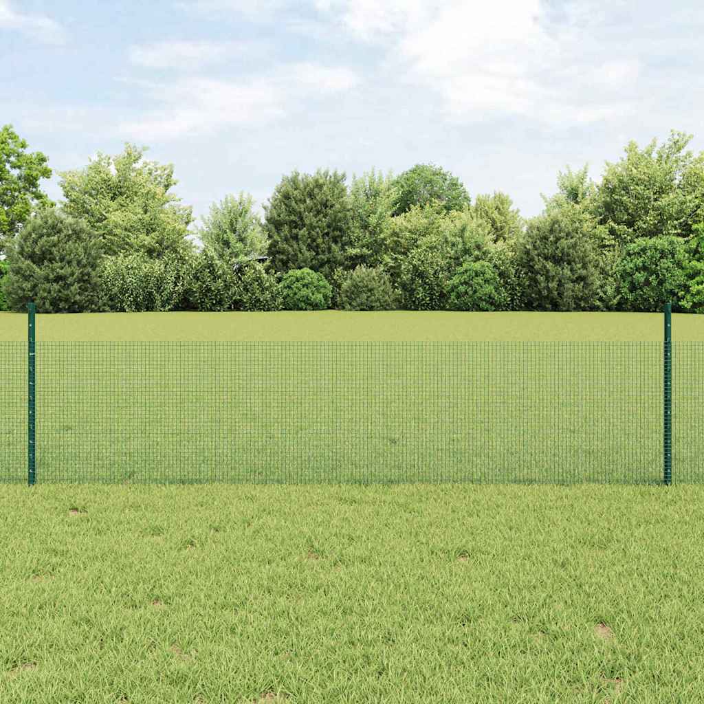 Sveiset trådgjerde med stolper 25 x 0,5 m Galvanisert stål Mesh