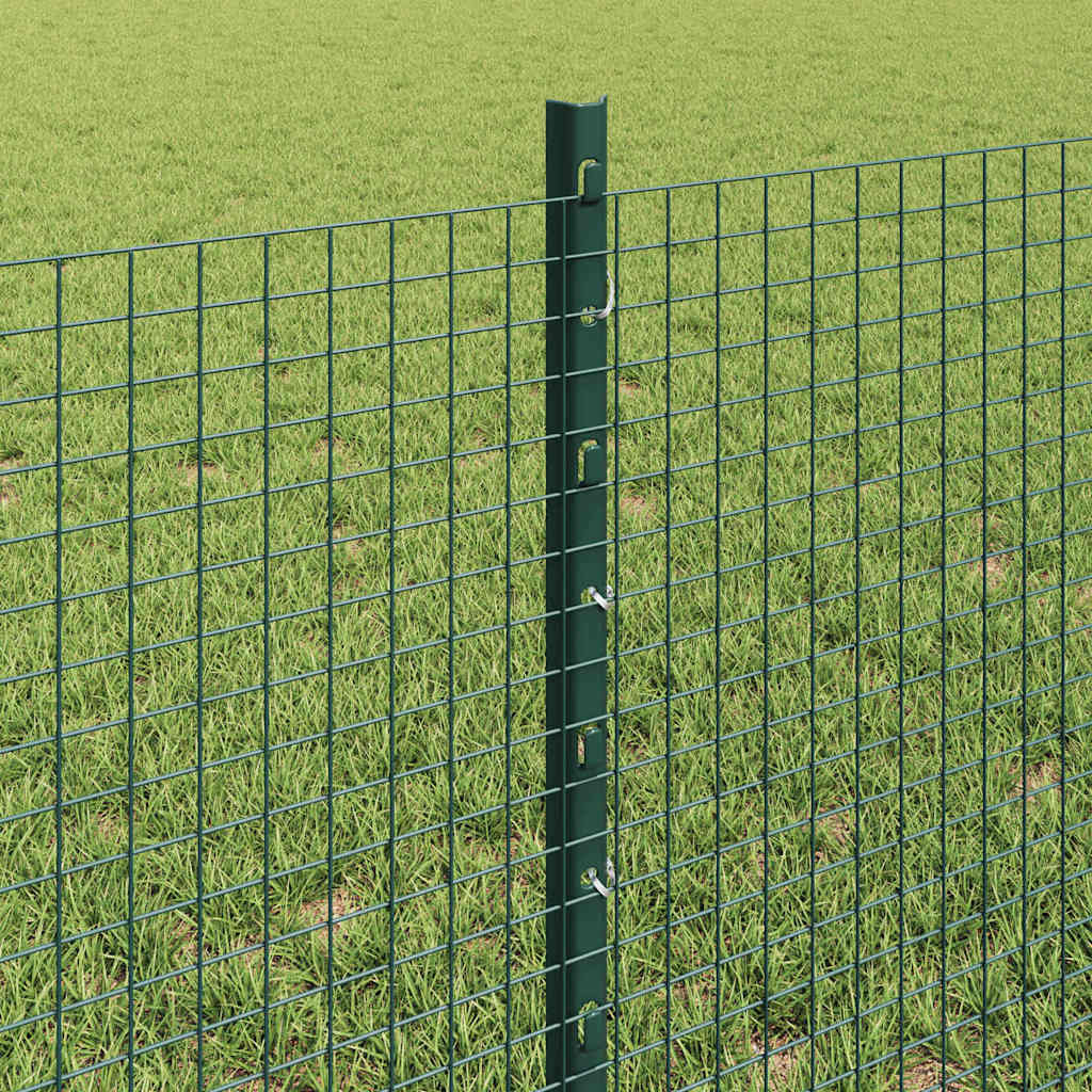 Sveiset trådgjerde med stolper 0,6 x 25 m Stål og PVC Grønn