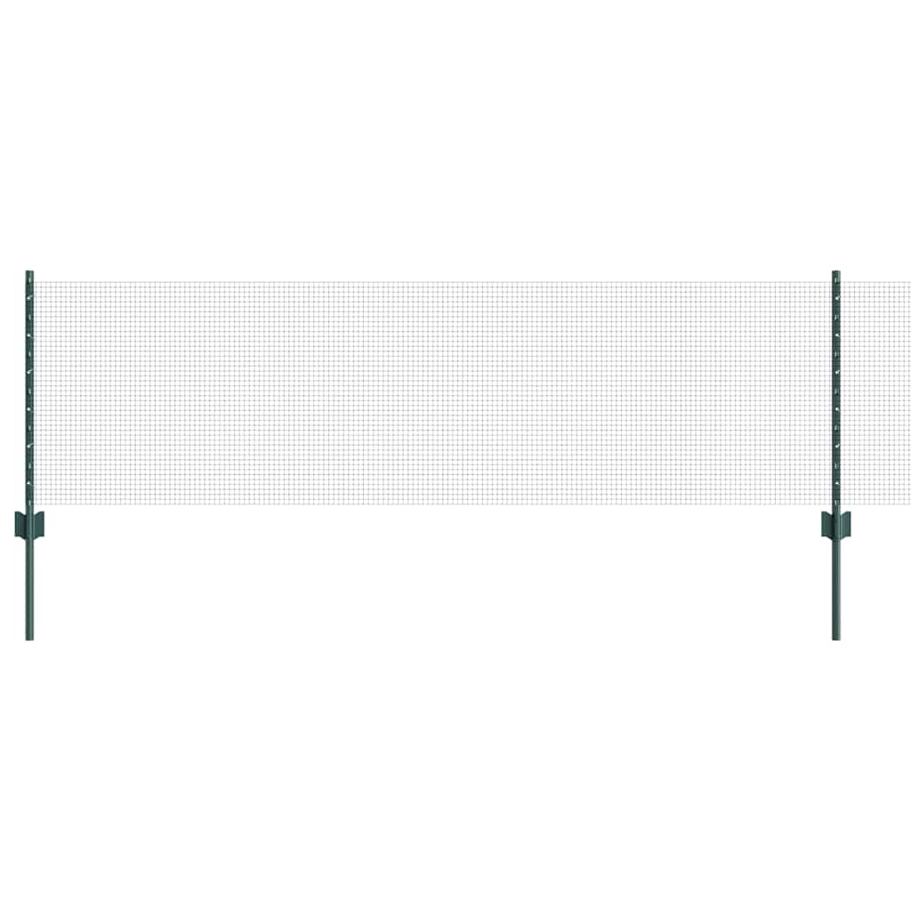 Sveiset trådgjerde med stolper 50 x 0,6 m PVC-belagt stål Grønn
