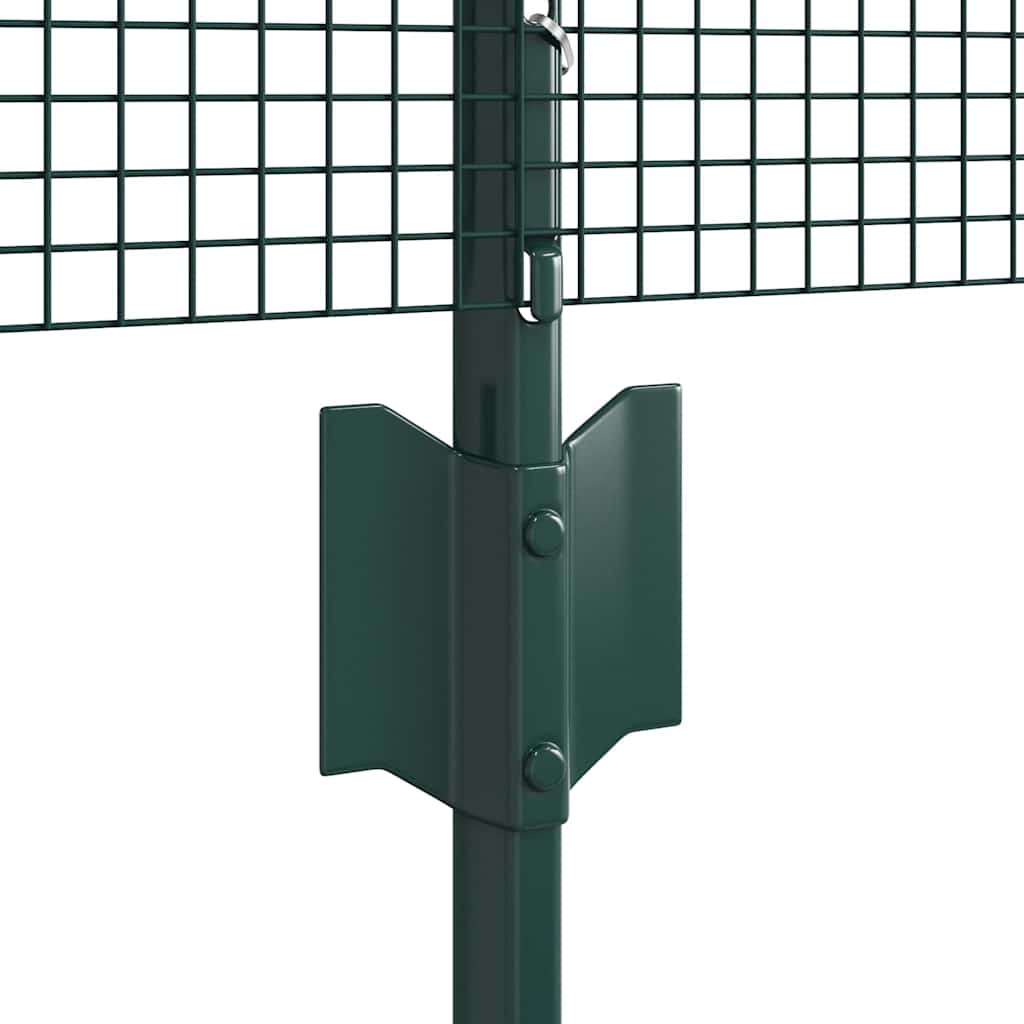 Sveiset trådgjerde med stolper 50 x 0,8 m PVC-belagt stål Grønn