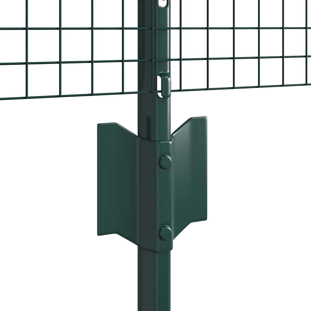 Sveiset trådgjerde med stolper 50 x 0,8 m PVC-belagt stål Grønn