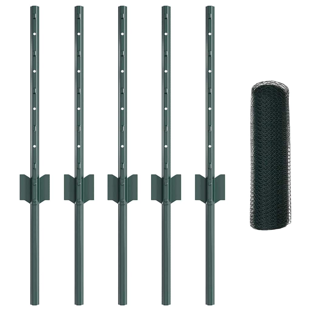 Sveist trådgjerde 10 x 0,4 m PVC-belagt stål Grønn Mesh