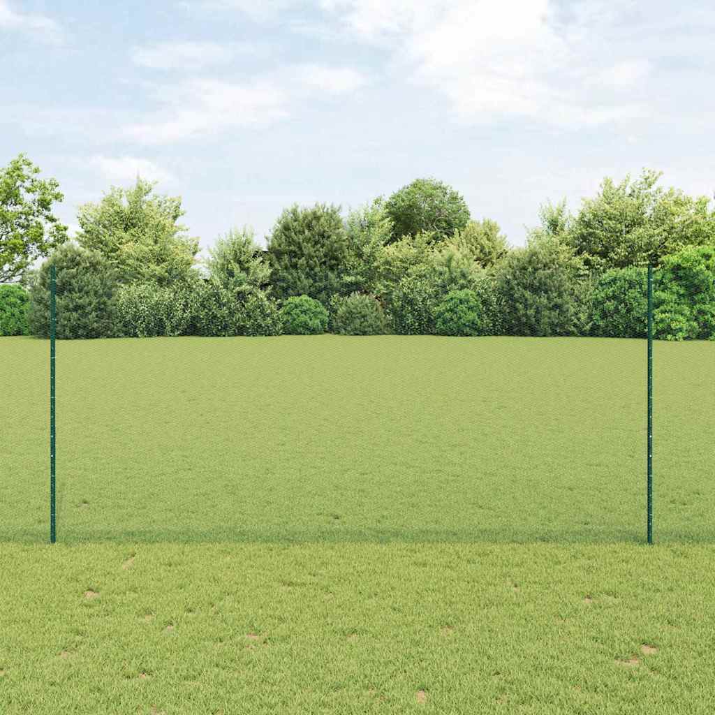 Sekskantet gjerde med post 10 x 1,4 m PVC-belagt stål Grønn