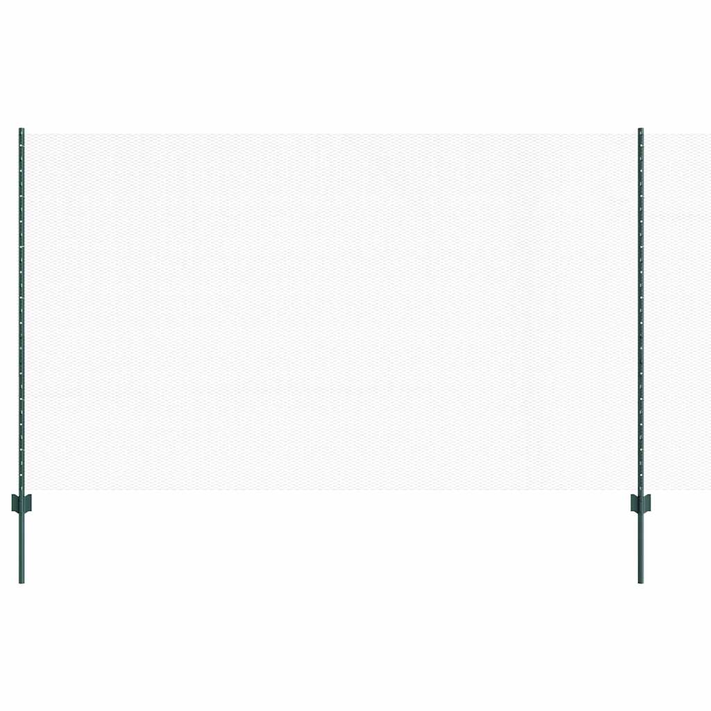 Sekskantet gjerde med post 10 x 1,4 m PVC-belagt stål Grønn