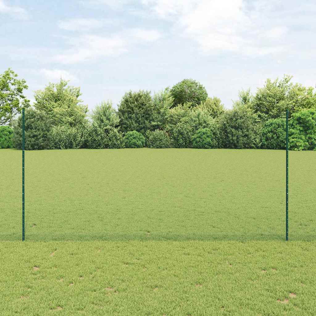 Sekskantet gjerde med post 50 x 1,6 m PVC-belagt stål Grønn