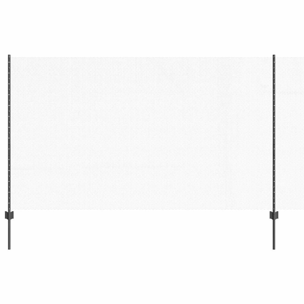 Sekskantet gjerde med post 10 x 1,4 m PVC-belagt stål Grå Mesh