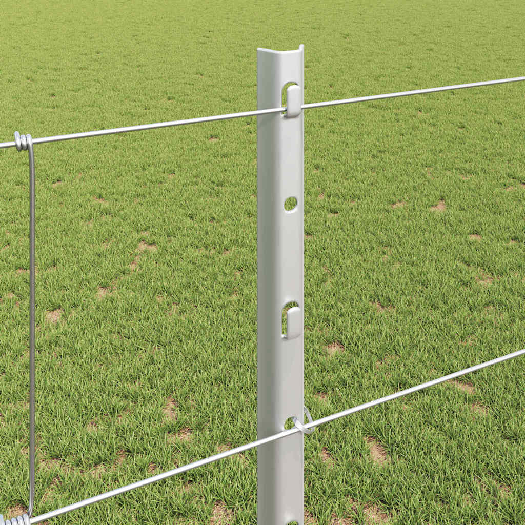 Utendørs Viltgjerde med Stolper 50 x 1,2 m Galvanisert stål