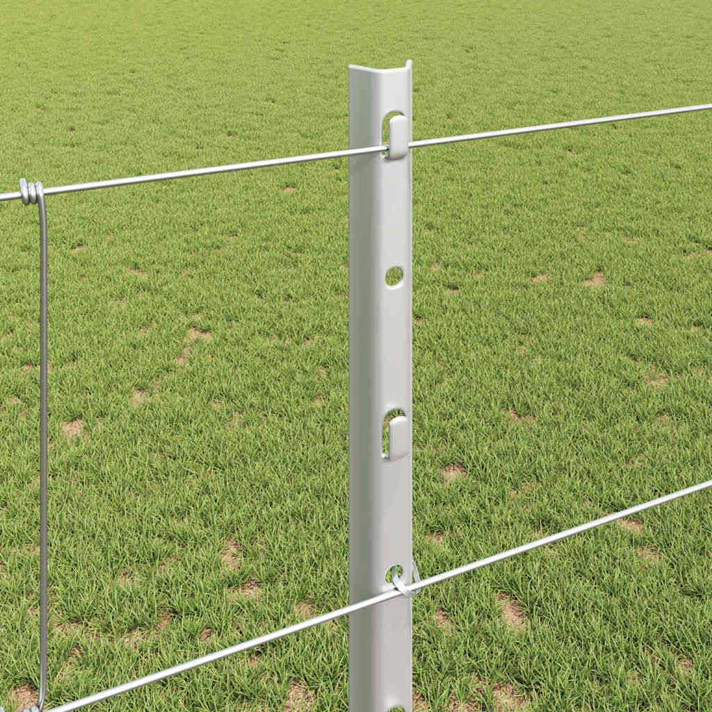 Utendørs Viltgjerde med Stolper 50 x 1,2 m Galvanisert stål