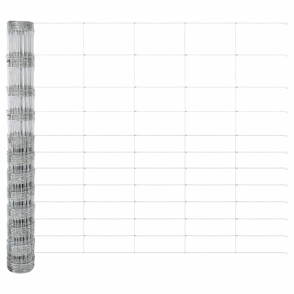 Utendørs Viltgjerde med Stolper 50 x 1,4 m Galvanisert stål