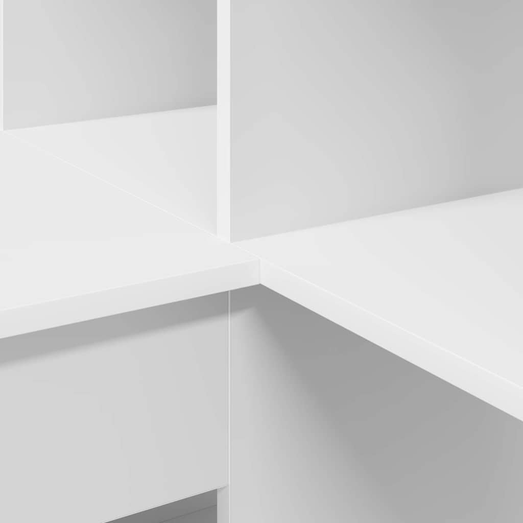 Hjørneskrivebord Hvit 101,5 x 149,5 x 149,5 cm Konstruert tre